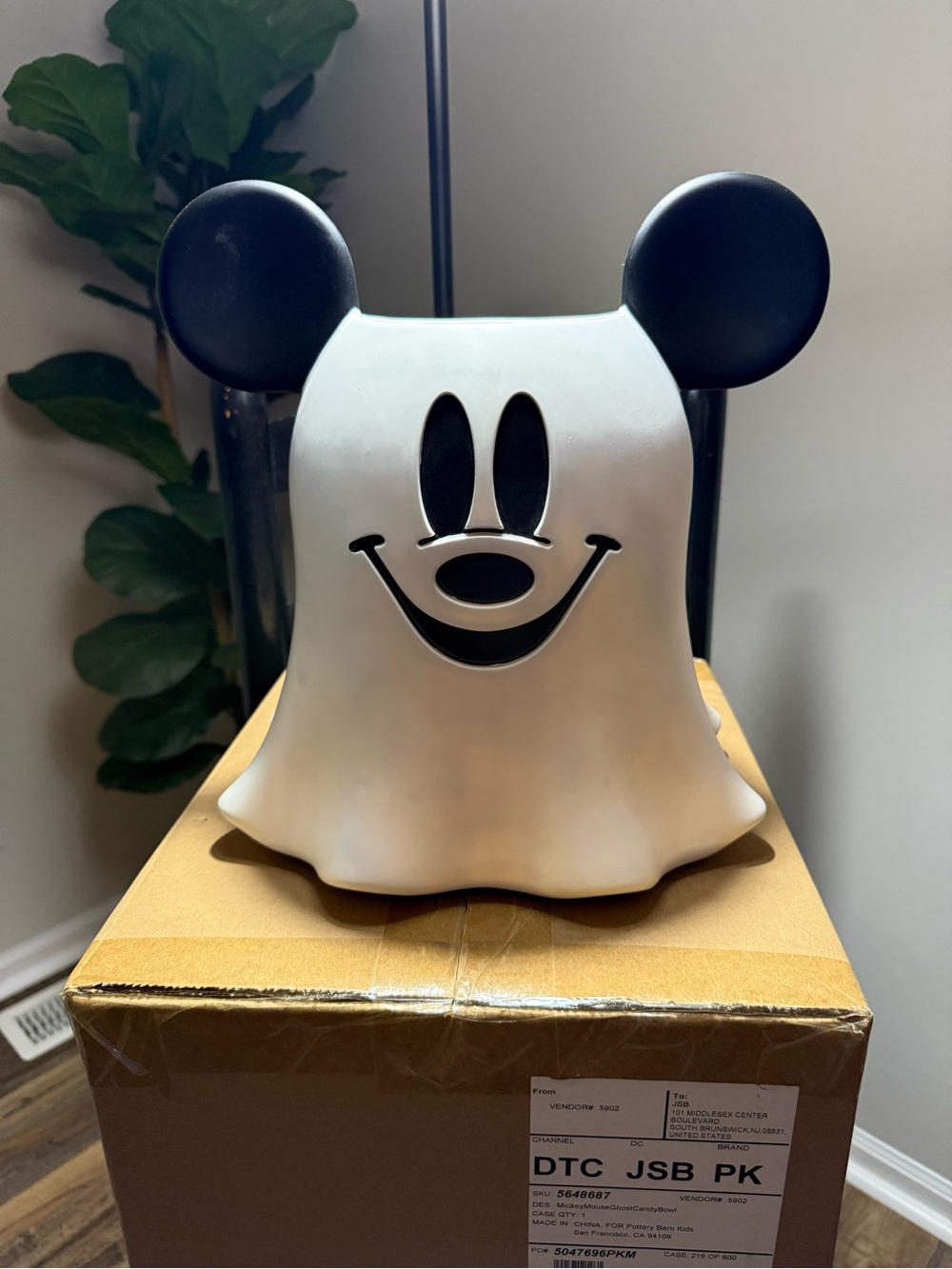 Pottery Barn Mickey Candy Bowl NWT